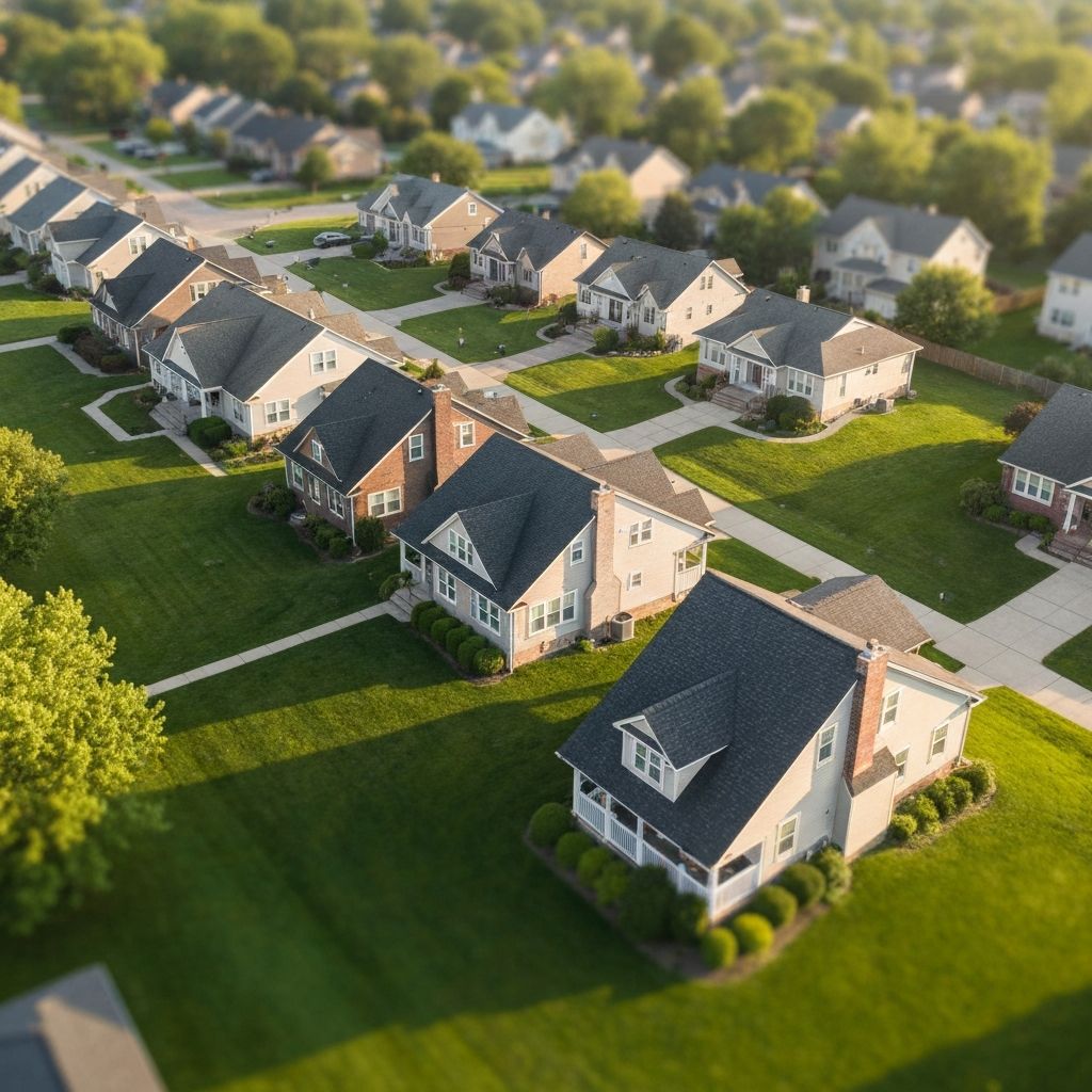 Aerial view of South Florida neighborhood